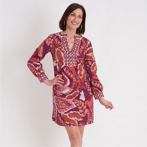 Ck Bradley Chic‎ Purple and Orange Patterned Dress